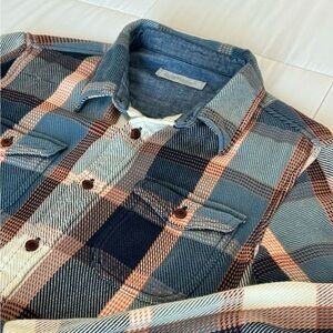 Outerknown Blanket Shirt - TOP SELLER IN STORES! Blue Plaid, men’s size Medium